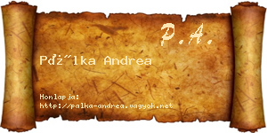 Pálka Andrea névjegykártya